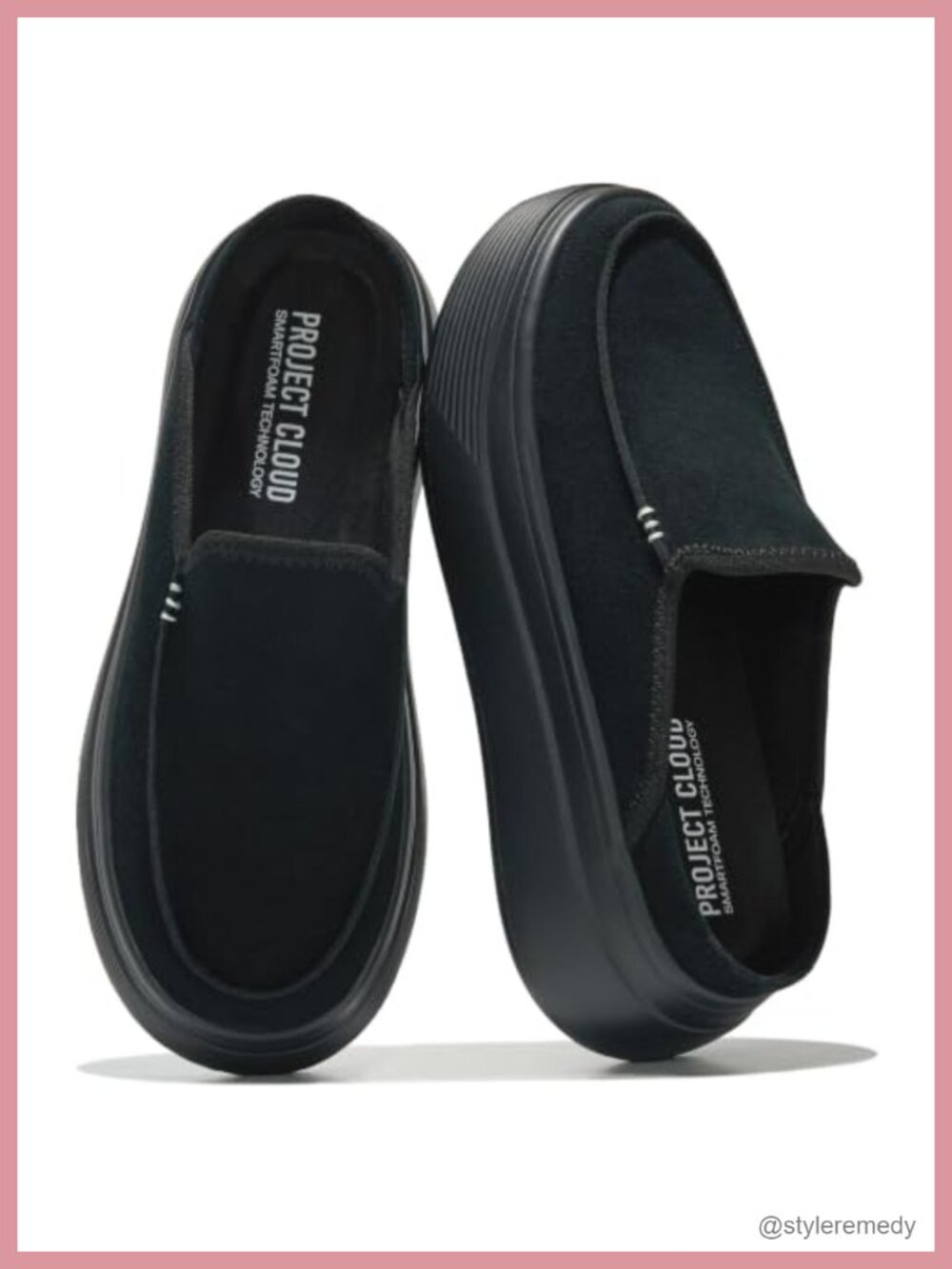 Genuine Leather Platform Mule Loafers Slip-On Women's Comfort Shoes Non-Slip